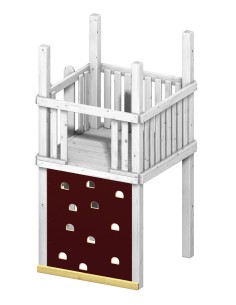 Klimmuur voor lagere toren