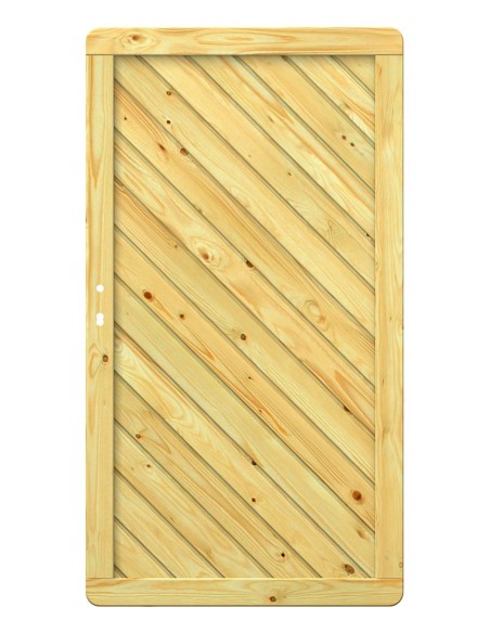 Geautoclaveerde grenen tuindeur