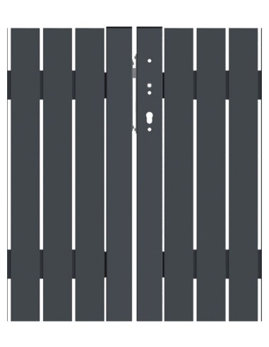 Alu voortuin dubbele poort