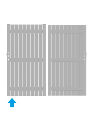 Porte de jardin à lames aluminium 98 x 180 cm