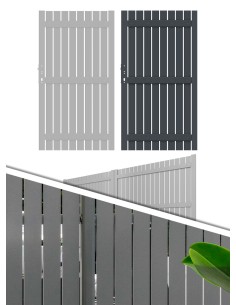 Porte de jardin avec lattes en aluminium
