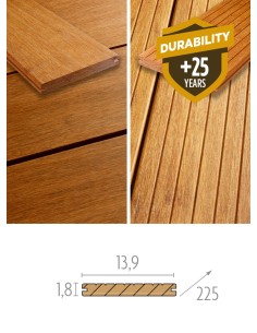 Terrasse en bambou clair