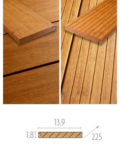 Terrasse en bambou clair 2