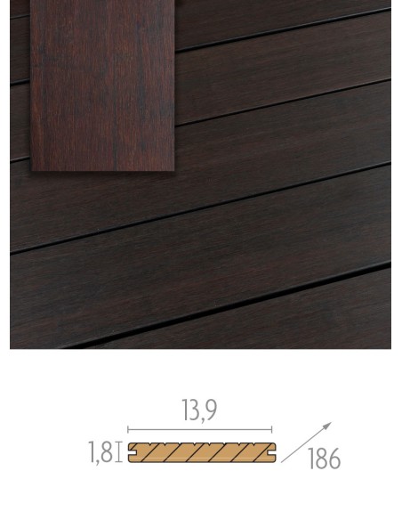 Donkere bamboe vloeren