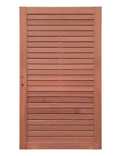 Tuinhout poort in hardhout lamellen