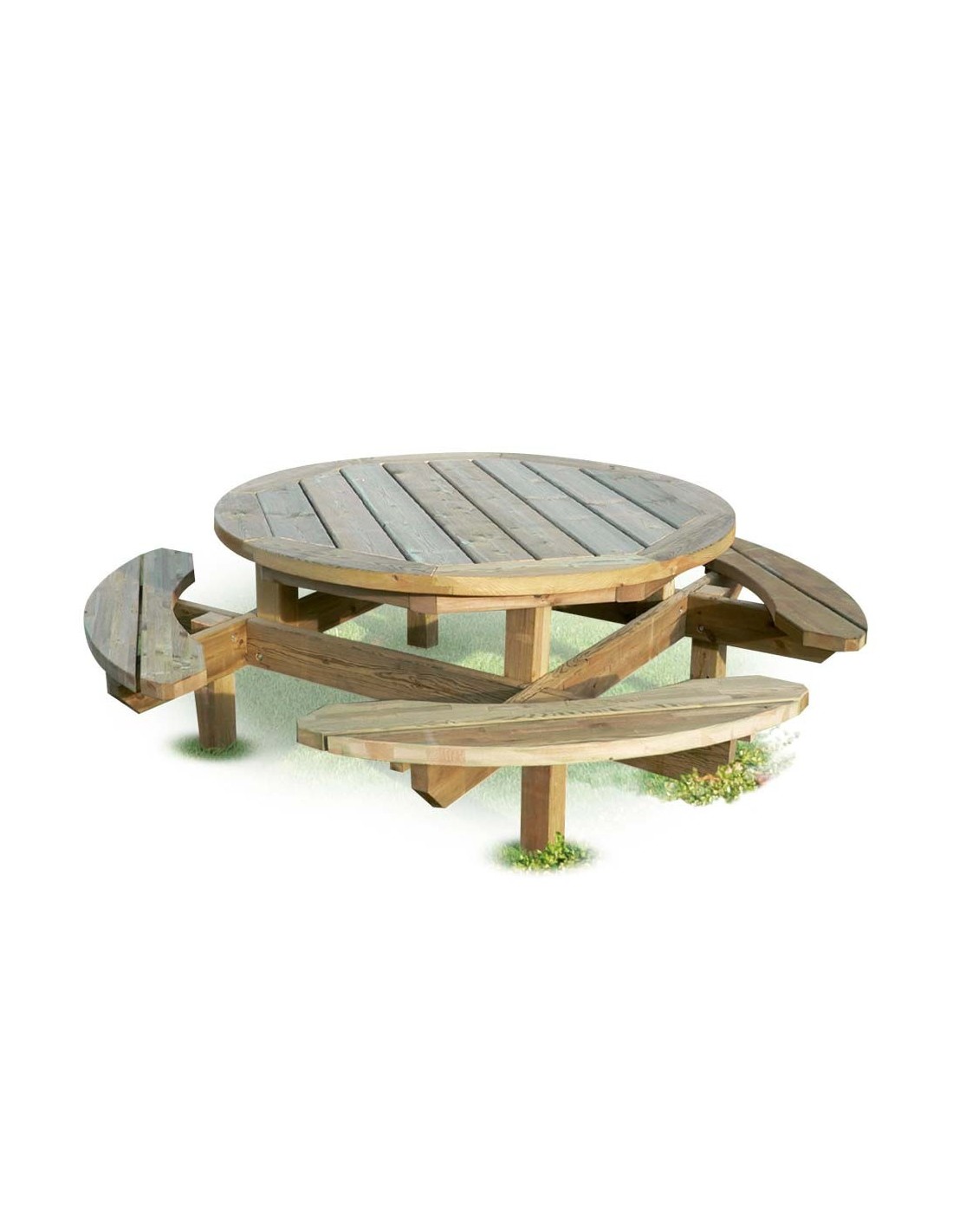 Ronde houten tafel met