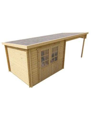 Plat dak tuinhuisjes 598 x 250 cm - 28 mm - ±13 m2