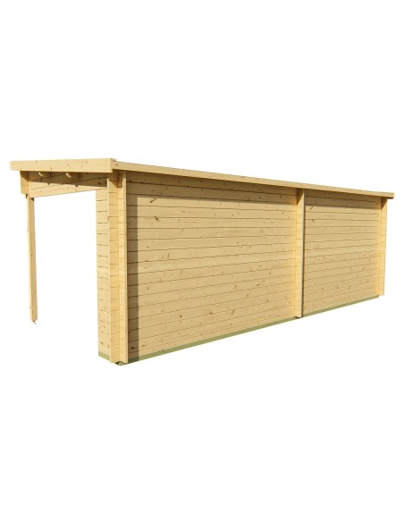 Plat dak tuinhuisjes 598 x 250 cm - 28 mm - ±13 m2