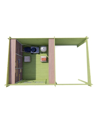 Abri de jardin en bois à toit plat