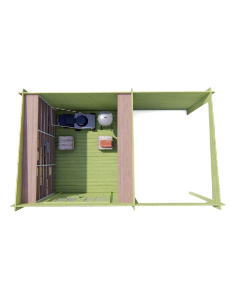 Abri de jardin en bois à toit plat