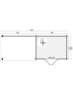 Abri en bois à toit plat Bruxelles 2