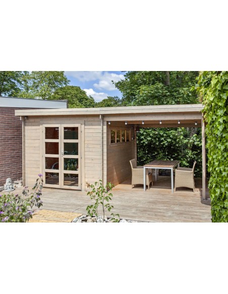 Chalet de jardin à toit plat