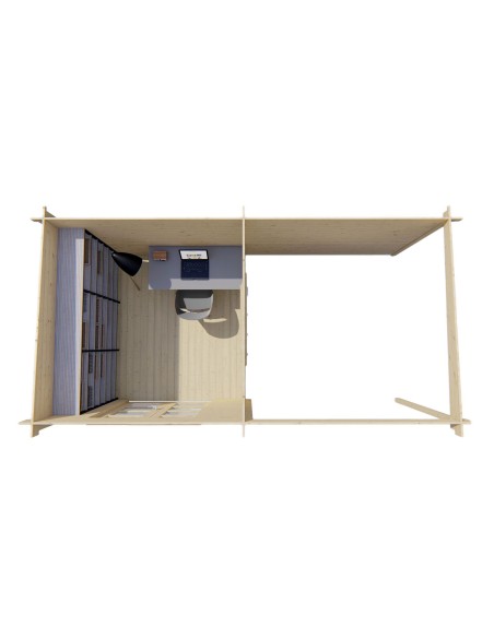 Cabane de jardin à toit plat