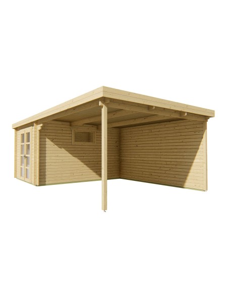 Abri de jardin avec grand espace couvert