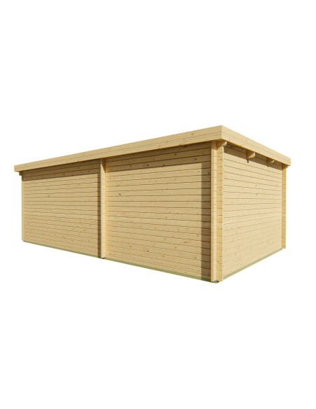 Abri de jardin avec grand espace couvert