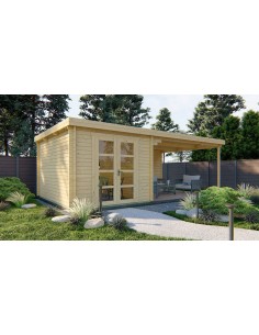 Abri de jardin avec grand espace couvert