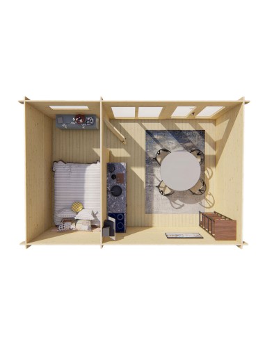 Tiny house Brussel 595 x 400 cm - 40 mm - ±22 m2