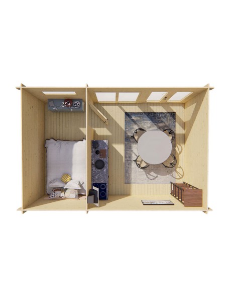 Tiny house Brussel 595 x 400 cm - 40 mm - ±22 m2