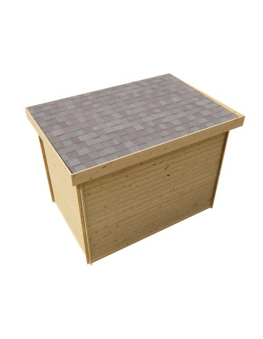 Petit abri de jardin avec toit plat 300 x 200 cm - 28 mm - ±5 m2