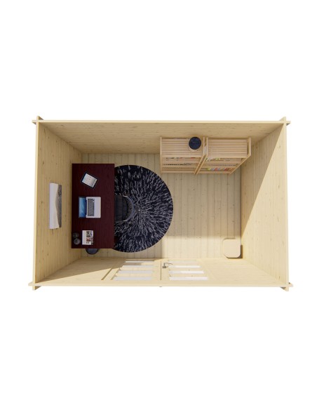 Petit abri de jardin avec toit plat 300 x 200 cm - 28 mm - ±5 m2