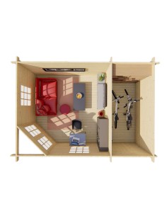 Chalet de jardin en coin