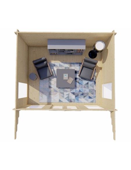 Tuinhuisje veranda 435 x 350 cm - 44 mm - ±13 m2