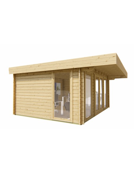 Maisonnette de jardin 500 x 380 cm - 44 mm - ±17 m2