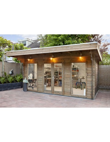 Klein tuinhuis 500 x 380 cm - 44 mm - ±17 m2