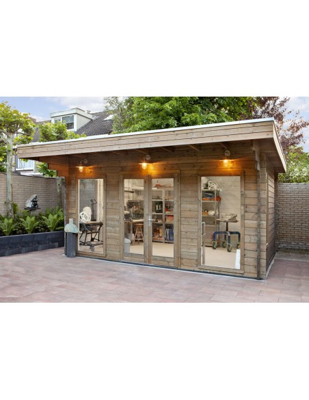 Klein tuinhuis 500 x 380 cm - 44 mm - ±17 m2