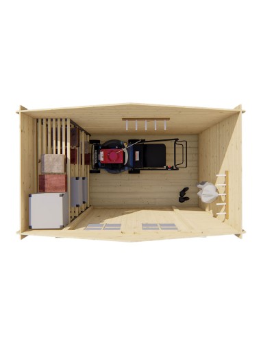 Klein tuinhuisje met dubbele deur