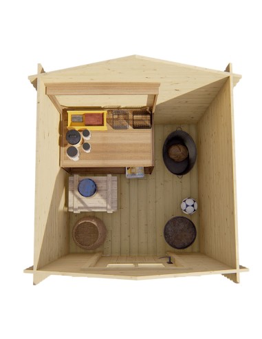 Petit cabanon de jardin 200 x 200 cm - 28 mm - ±3 m2