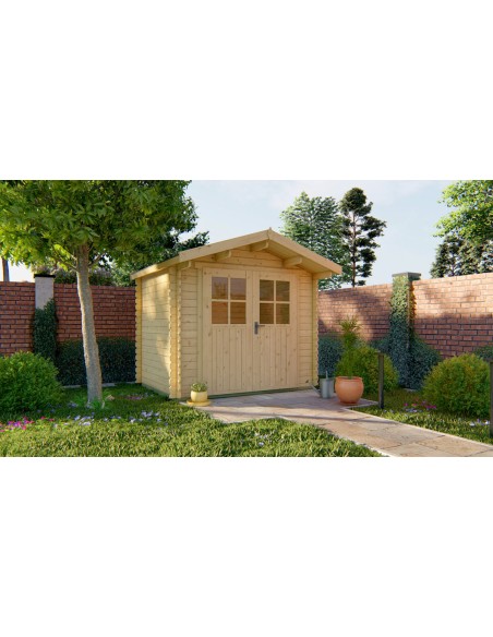 Simple petit abri de jardin 260 x 200 cm - 28 mm - ±5 m2