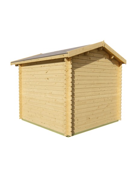 Abri de jardin carré 260 x 260 cm - 28 mm - ±6 m2