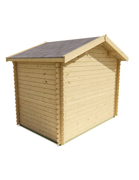 Eenvoudig tuinhuisje met één deur en één raam 295 x 200 cm - 28 mm - ±5 m2