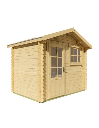 Eenvoudig tuinhuisje met één deur en één raam 295 x 200 cm - 28 mm - ±5 m2