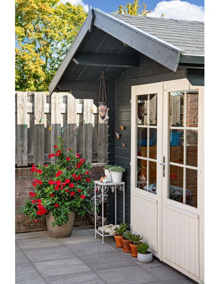 Mooi tuinhuisje met dubbele glazen deur 300 x 300 cm - 28 mm - ±8 m2