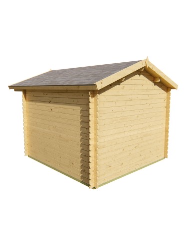 Joli cabanon de jardin avec double porte vitrée 300 x 300 cm - 28 mm - ±8 m2