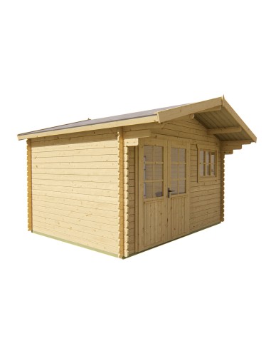 Lichte tuinschuur 380 x 300 cm - 28 mm - ±10 m2