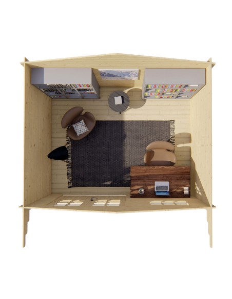 Abri de jardin lumineux 380 x 300 cm - 28 mm - ±10 m2