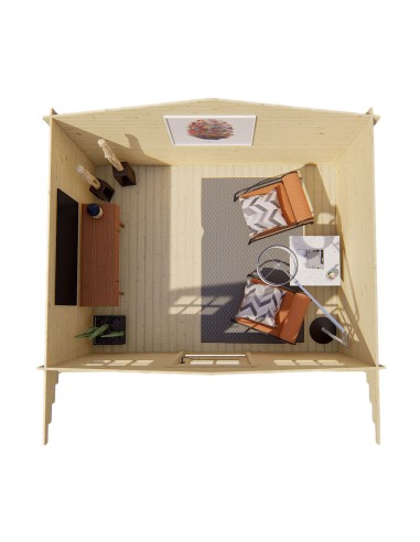 Vilvorde onbehandedle tuinhuisjes 380 x 300 cm - 28 mm - ±10 m2