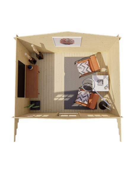 Vilvorde onbehandedle tuinhuisjes 380 x 300 cm - 28 mm - ±10 m2