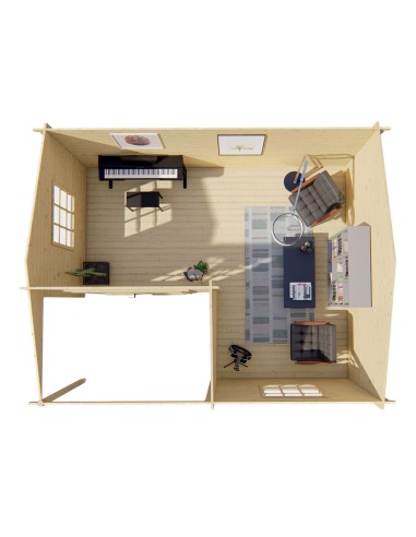 Tuinhuisjes met overtseek 500 x 410 cm - 34 mm - ±17 m2