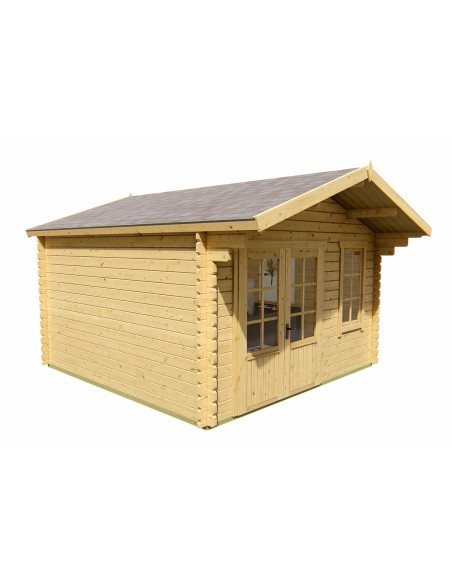 Tuinhuisje met dubbele deur 380 x 380 cm - 44 mm ±13 m2