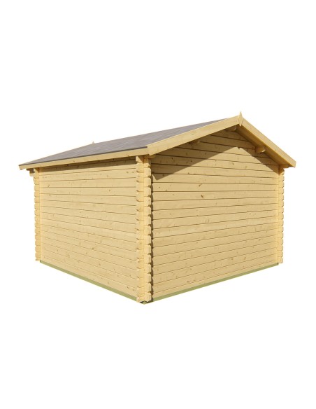 Abri jardin muni d'une double porte 380 x 380 cm - 44 mm ±13 m2