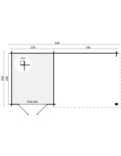 Hout tuinhuisje Zaventem 2