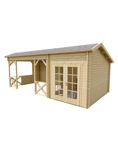 Chalet de jardin Zaventem 700 x 350 cm - 40 mm - ±22 m2