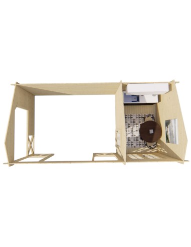 Tuinchalet Zaventem 700 x 350 cm - 40 mm - ±22 m2