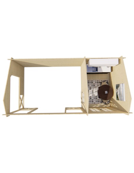 Tuinchalet Zaventem 700 x 350 cm - 40 mm - ±22 m2