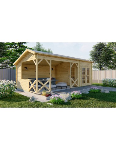 Chalet de jardin Zaventem 700 x 350 cm - 40 mm - ±22 m2