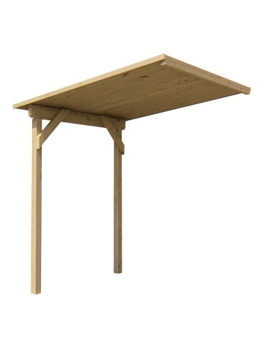 Kleine overkapping voor tuinhuisje